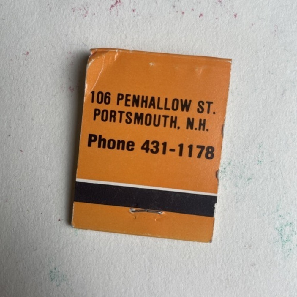 Vintage Goldi's Deli Orange Matchbox Portsmouth NH 106 Penhallow St Rare